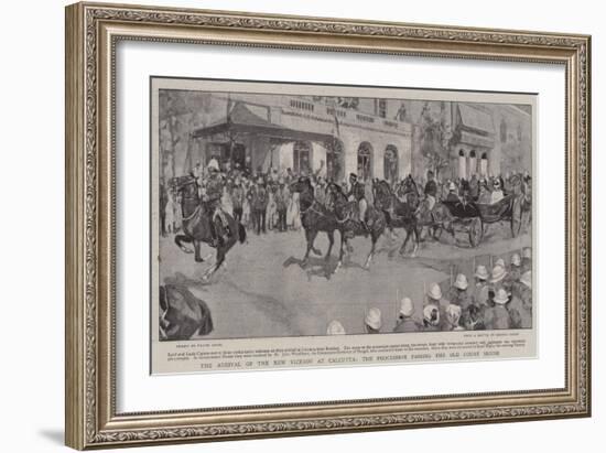 The Arrival of the New Viceroy at Calcutta, the Procession Passing the Old Court House-Frank Craig-Framed Giclee Print