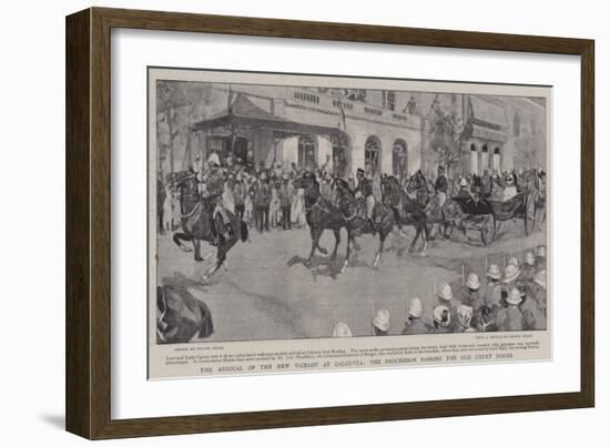 The Arrival of the New Viceroy at Calcutta, the Procession Passing the Old Court House-Frank Craig-Framed Giclee Print