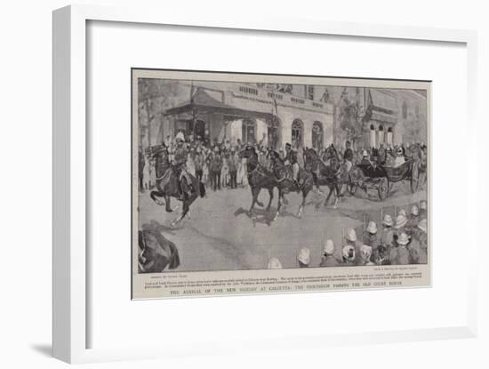 The Arrival of the New Viceroy at Calcutta, the Procession Passing the Old Court House-Frank Craig-Framed Giclee Print