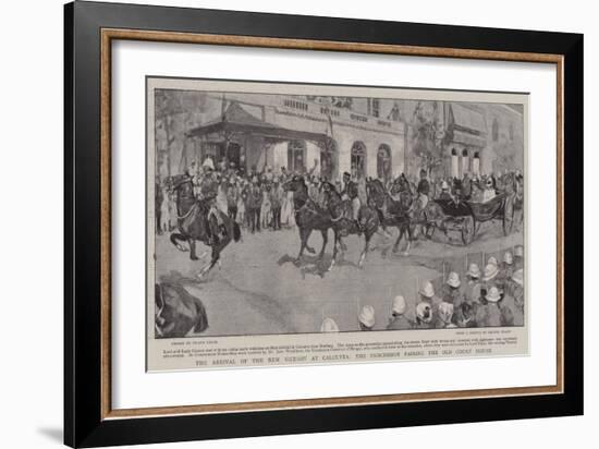 The Arrival of the New Viceroy at Calcutta, the Procession Passing the Old Court House-Frank Craig-Framed Giclee Print