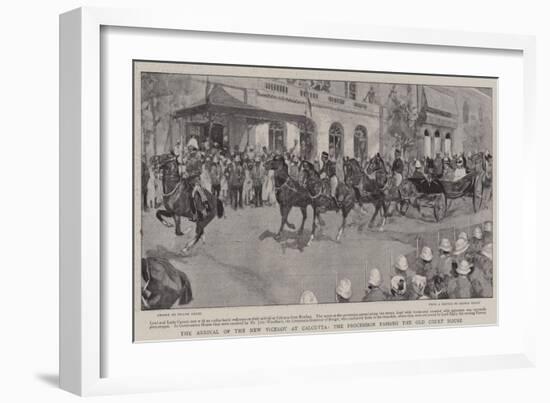 The Arrival of the New Viceroy at Calcutta, the Procession Passing the Old Court House-Frank Craig-Framed Giclee Print