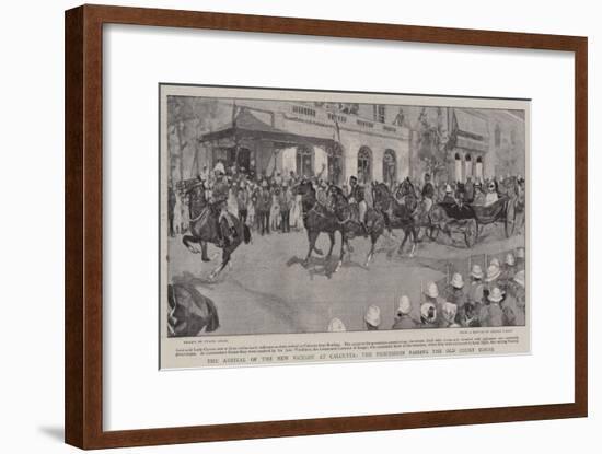 The Arrival of the New Viceroy at Calcutta, the Procession Passing the Old Court House-Frank Craig-Framed Giclee Print