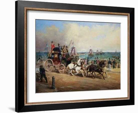 The Arrival of the Royal Mail, Brighton, England-John Charles Maggs-Framed Giclee Print