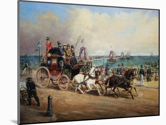 The Arrival of the Royal Mail, Brighton, England-John Charles Maggs-Mounted Giclee Print