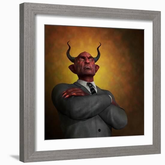 The Arrogance Of Evil-AlienCat-Framed Art Print