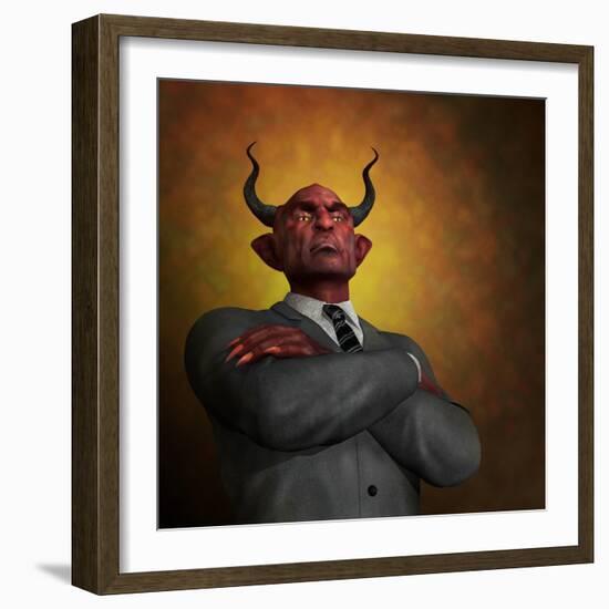 The Arrogance Of Evil-AlienCat-Framed Art Print