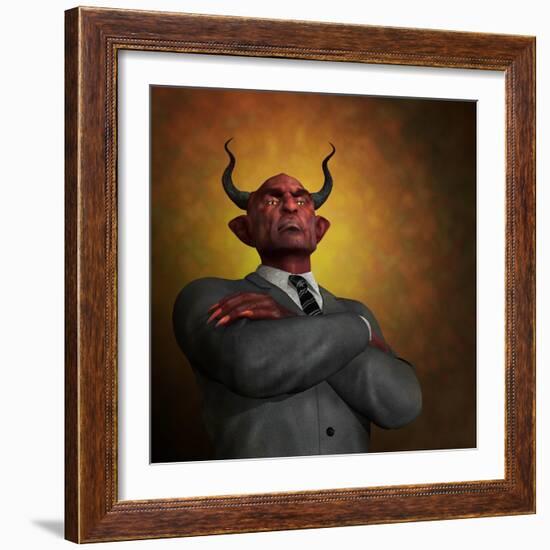 The Arrogance Of Evil-AlienCat-Framed Art Print