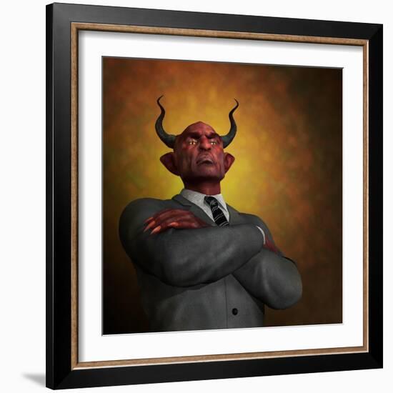 The Arrogance Of Evil-AlienCat-Framed Art Print