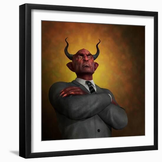 The Arrogance Of Evil-AlienCat-Framed Art Print