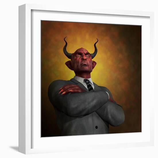 The Arrogance Of Evil-AlienCat-Framed Art Print