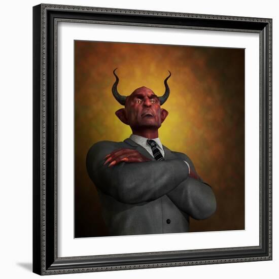The Arrogance Of Evil-AlienCat-Framed Art Print