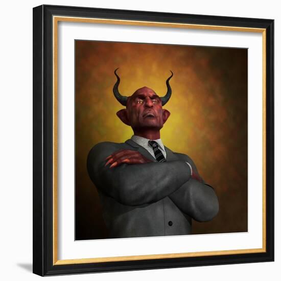 The Arrogance Of Evil-AlienCat-Framed Art Print