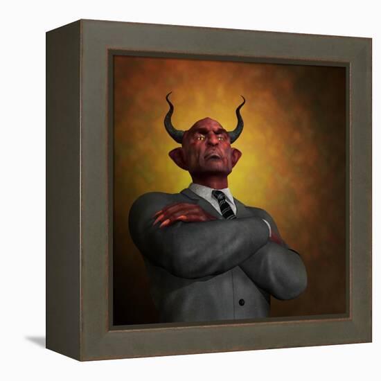 The Arrogance Of Evil-AlienCat-Framed Stretched Canvas