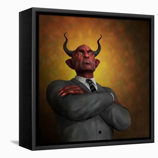 The Arrogance Of Evil-AlienCat-Framed Stretched Canvas