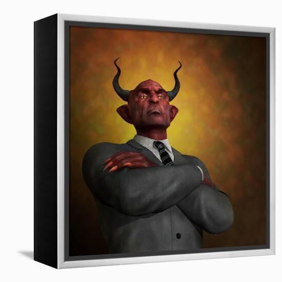 The Arrogance Of Evil-AlienCat-Framed Stretched Canvas