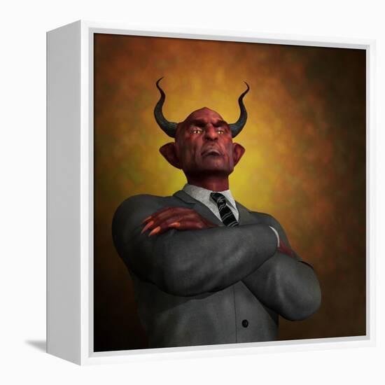 The Arrogance Of Evil-AlienCat-Framed Stretched Canvas