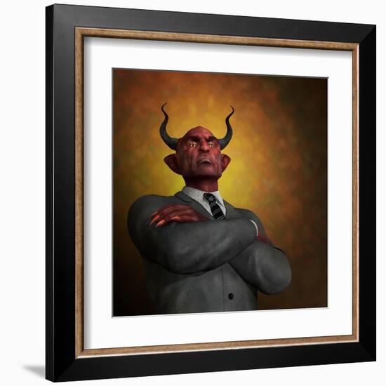 The Arrogance Of Evil-AlienCat-Framed Art Print