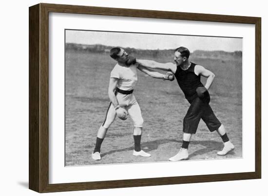 The Art of Boxing, the Right under the Chin, Aldershot, Hampshire, 1896-Gregory & Co-Framed Giclee Print