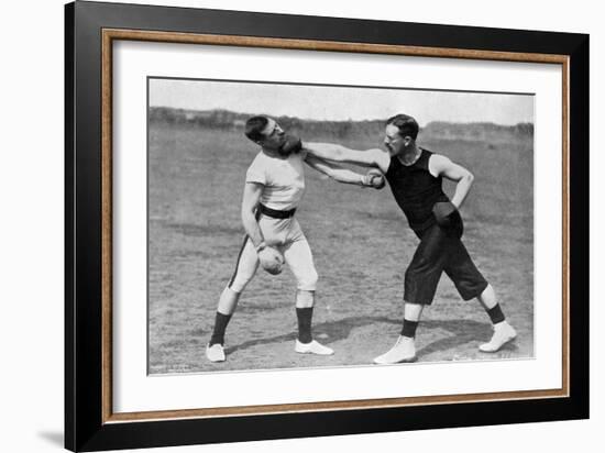 The Art of Boxing, the Right under the Chin, Aldershot, Hampshire, 1896-Gregory & Co-Framed Giclee Print