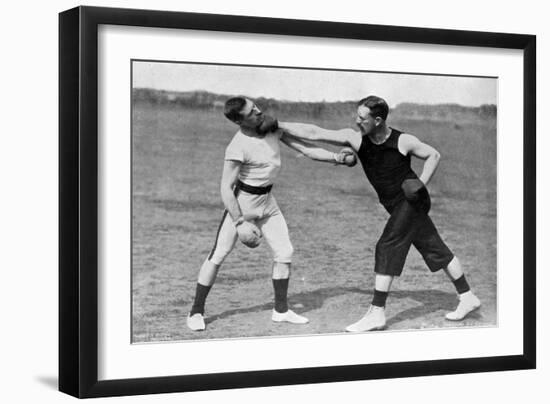 The Art of Boxing, the Right under the Chin, Aldershot, Hampshire, 1896-Gregory & Co-Framed Giclee Print