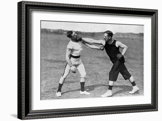 The Art of Boxing, the Right under the Chin, Aldershot, Hampshire, 1896-Gregory & Co-Framed Giclee Print