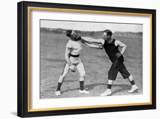 The Art of Boxing, the Right under the Chin, Aldershot, Hampshire, 1896-Gregory & Co-Framed Giclee Print