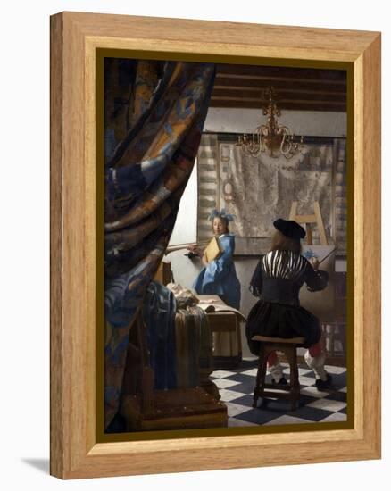 The Art of Painting (The Allegory of Painting), 1673-Johannes Vermeer-Framed Premier Image Canvas