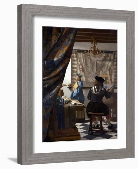 The Art of Painting (The Allegory of Painting), 1673-Johannes Vermeer-Framed Giclee Print