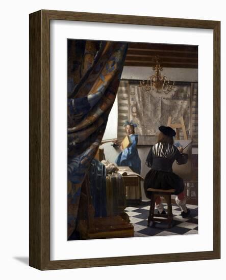 The Art of Painting (The Allegory of Painting), 1673-Johannes Vermeer-Framed Giclee Print