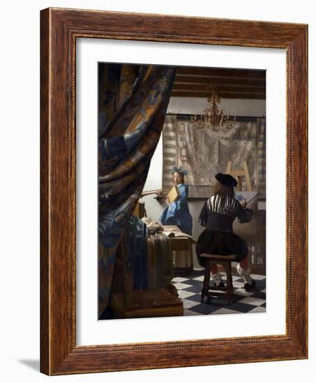 The Art of Painting (The Allegory of Painting), 1673-Johannes Vermeer-Framed Giclee Print