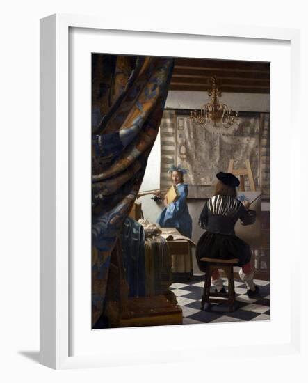 The Art of Painting (The Allegory of Painting), 1673-Johannes Vermeer-Framed Giclee Print