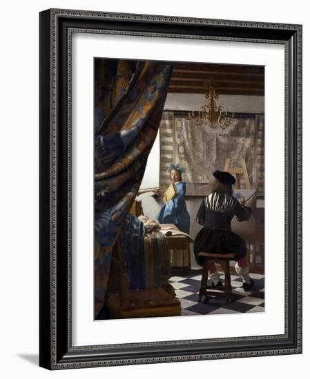 The Art of Painting (The Allegory of Painting), 1673-Johannes Vermeer-Framed Giclee Print