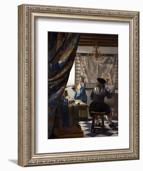 The Art of Painting (The Allegory of Painting), 1673-Johannes Vermeer-Framed Giclee Print