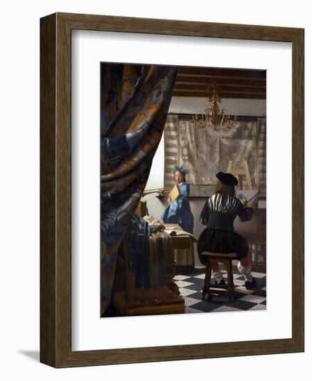 The Art of Painting (The Allegory of Painting), 1673-Johannes Vermeer-Framed Giclee Print