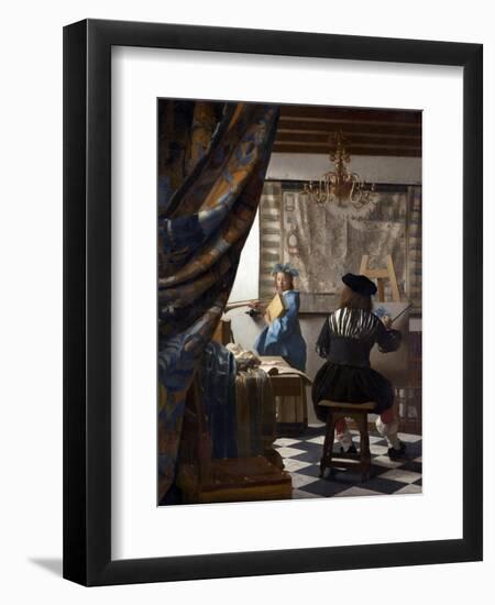 The Art of Painting (The Allegory of Painting), 1673-Johannes Vermeer-Framed Giclee Print