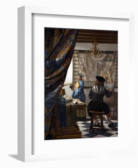 The Art of Painting (The Allegory of Painting), 1673-Johannes Vermeer-Framed Giclee Print