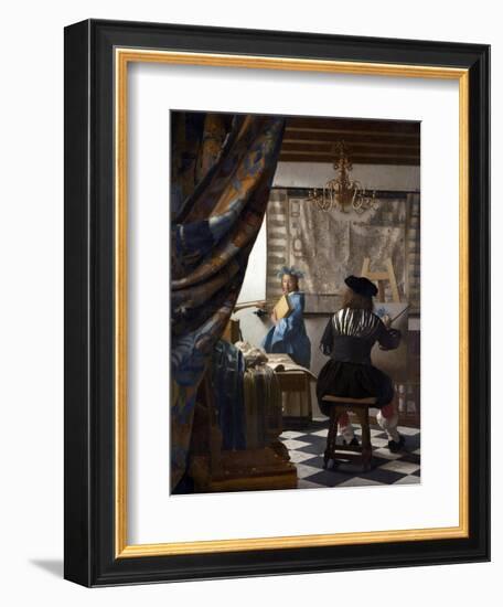 The Art of Painting (The Allegory of Painting), 1673-Johannes Vermeer-Framed Giclee Print