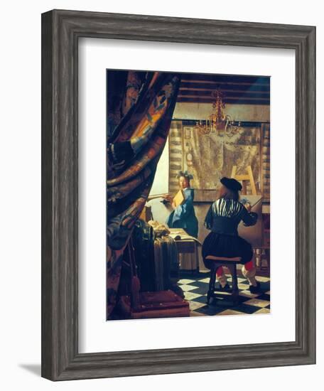 The Art of Painting (The Artist's Studio). About Um 1666/68-Johannes Vermeer-Framed Giclee Print