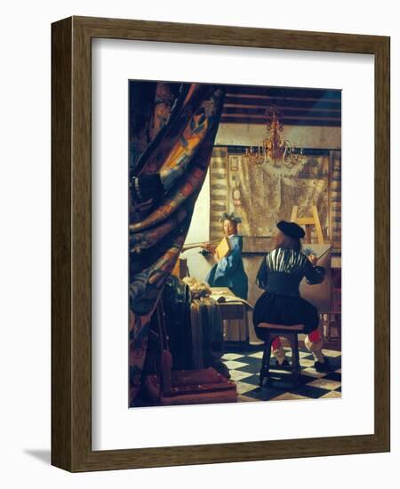 The Art of Painting (The Artist's Studio). About Um 1666/68-Johannes Vermeer-Framed Giclee Print