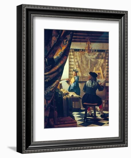 The Art of Painting (The Artist's Studio). About Um 1666/68-Johannes Vermeer-Framed Giclee Print