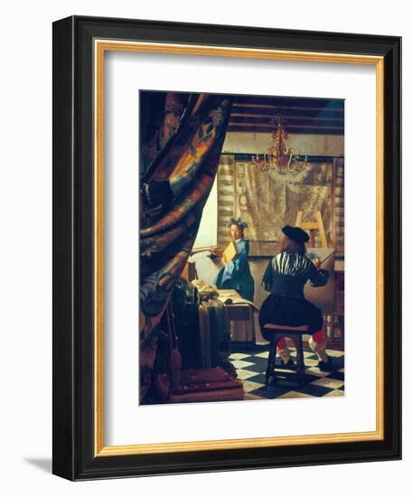 The Art of Painting (The Artist's Studio). About Um 1666/68-Johannes Vermeer-Framed Giclee Print