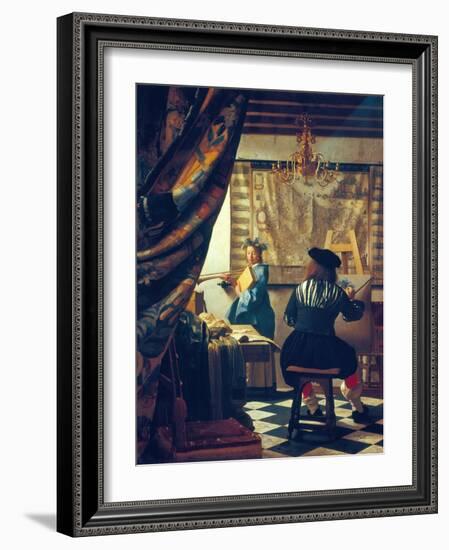 The Art of Painting (The Artist's Studio). About Um 1666/68-Johannes Vermeer-Framed Giclee Print