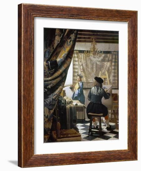 The Art of Painting (The Artist's Studio), C. 1666-68-Johannes Vermeer-Framed Giclee Print