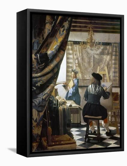 The Art of Painting (The Artist's Studio), C. 1666-68-Johannes Vermeer-Framed Premier Image Canvas