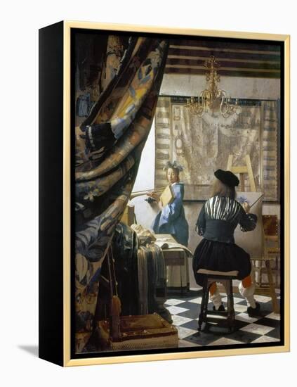 The Art of Painting (The Artist's Studio), C. 1666-68-Johannes Vermeer-Framed Premier Image Canvas