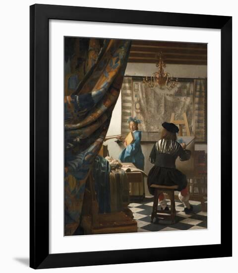 The Art of Painting-Jan Vermeer-Framed Premium Giclee Print