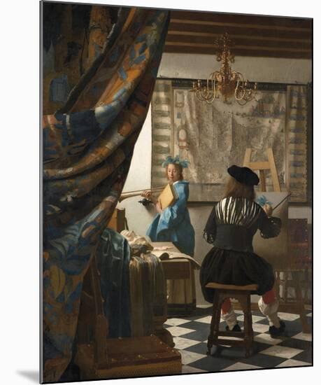 The Art of Painting-Jan Vermeer-Mounted Premium Giclee Print