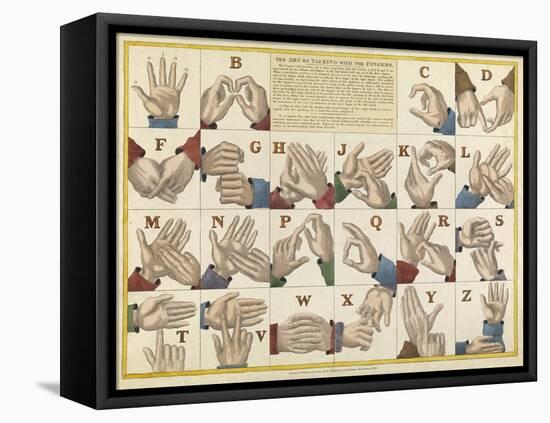 The Art of Talking with the Fingers, Pub. C. 1825 (Coloured Engraving)-English School-Framed Premier Image Canvas