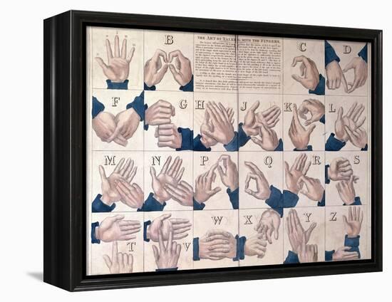 The Art of Talking with the Fingers', Sign Language Alphabet-null-Framed Premier Image Canvas