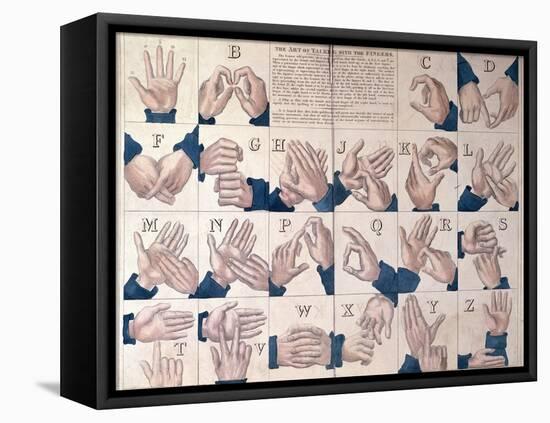 The Art of Talking with the Fingers', Sign Language Alphabet-null-Framed Premier Image Canvas